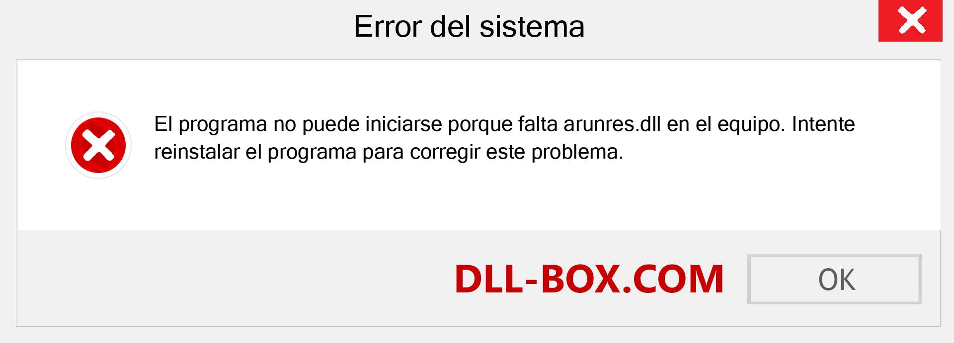 ¿Falta el archivo arunres.dll ?. Descargar para Windows 7, 8, 10 - Corregir arunres dll Missing Error en Windows, fotos, imágenes